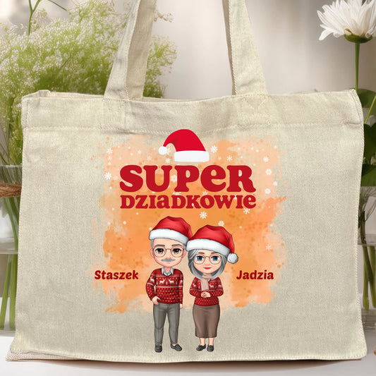 Torba personalizowana dla babci i dziadka świąteczna #601