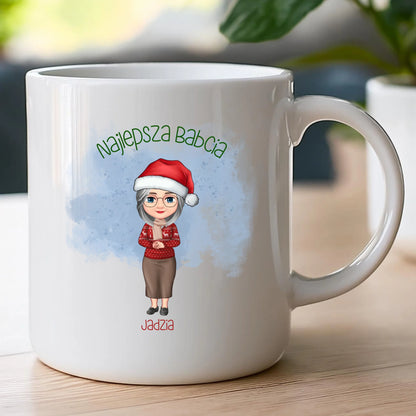 Kubek personalizowany dla babci świąteczny #232