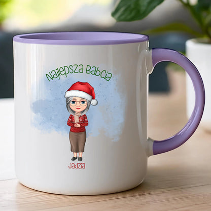 Kubek personalizowany dla babci świąteczny #232