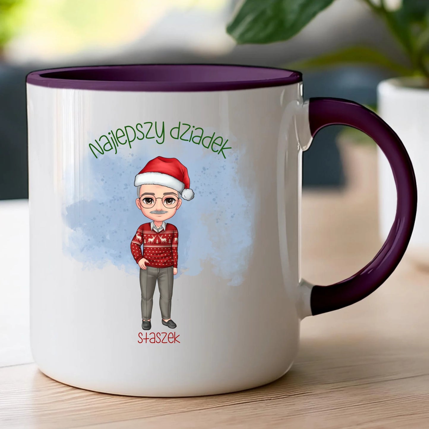 Kubek personalizowany dla dziadka świąteczny #270