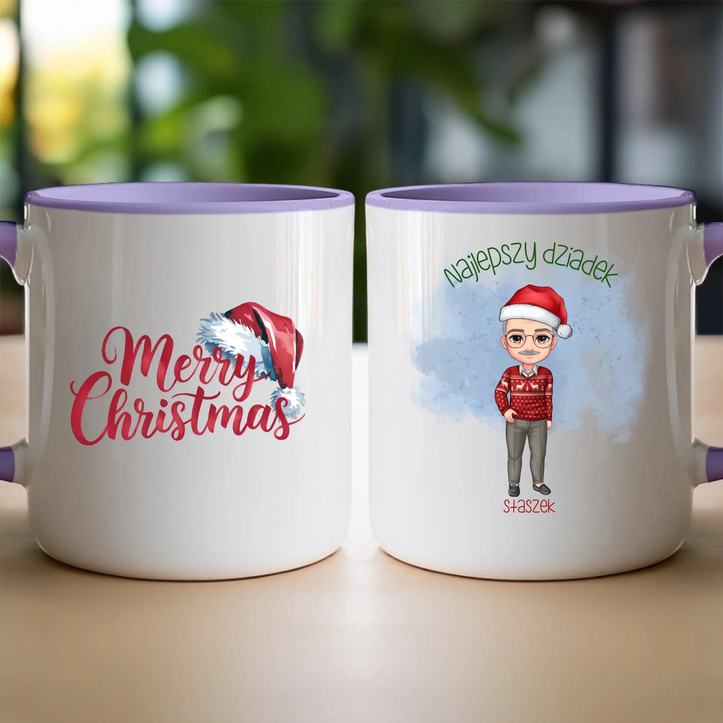 Kubek personalizowany dla dziadka świąteczny #270
