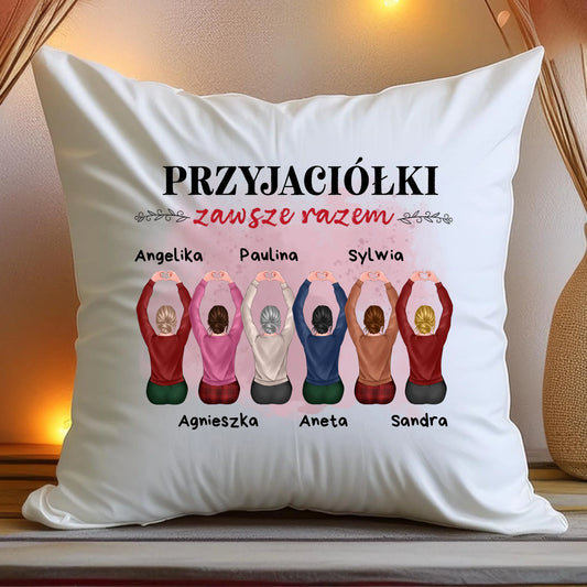 Poduszka personalizowana dla przyjaciółek 2-6 osób #121