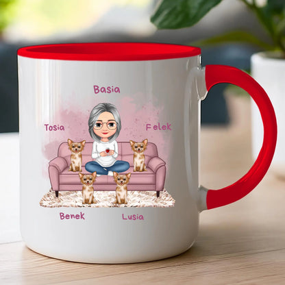 Kubek personalizowany dla babci - ze zwierzakami #240