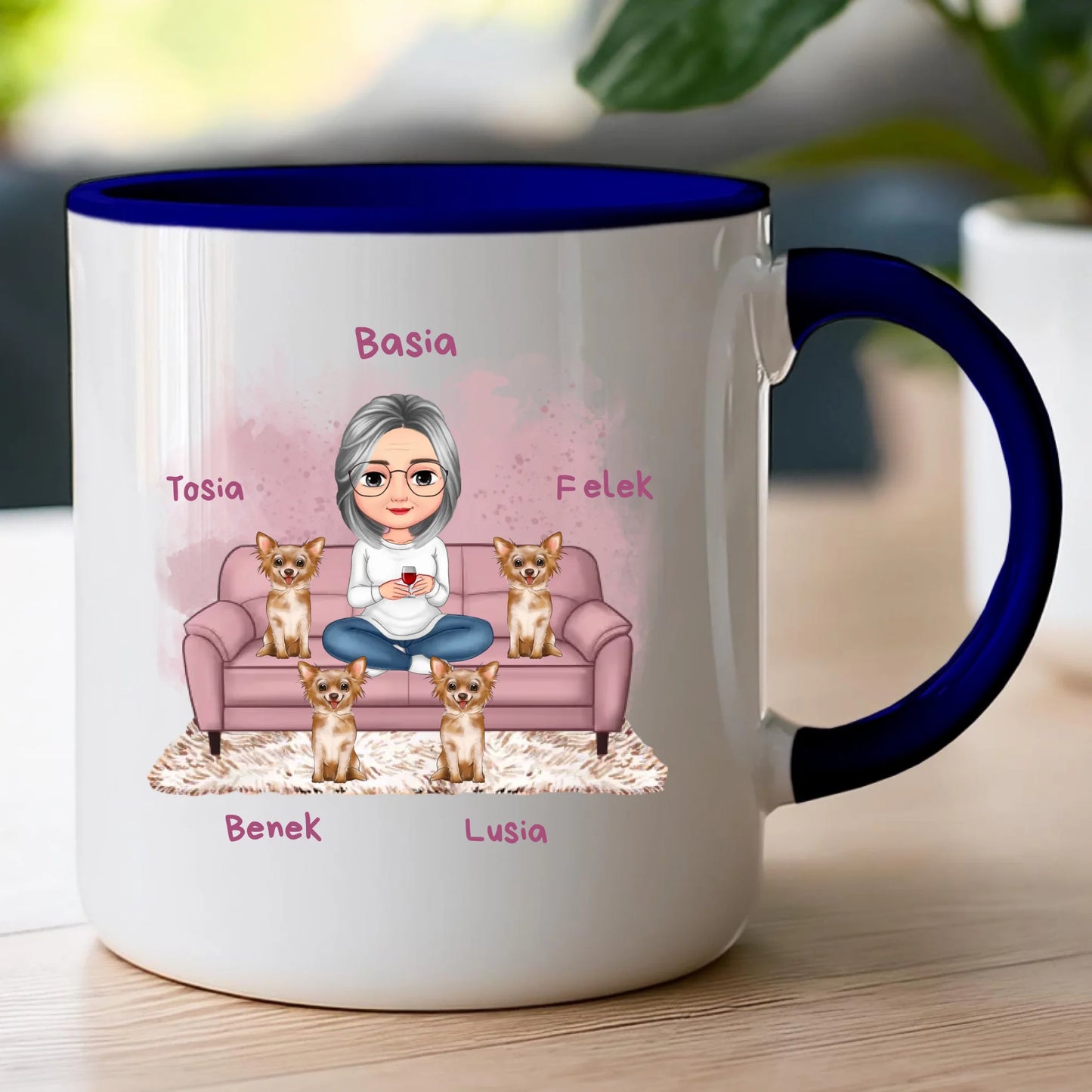 Kubek personalizowany dla babci - ze zwierzakami #240