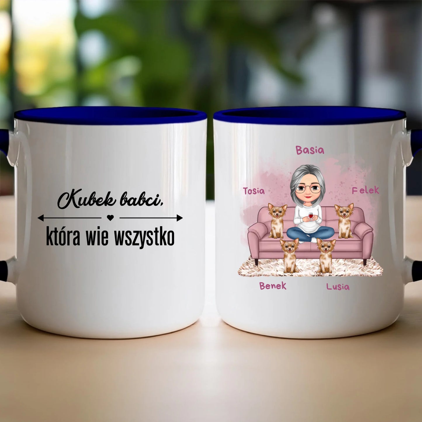 Kubek personalizowany dla babci - ze zwierzakami #240