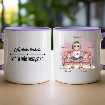 Kubek personalizowany dla babci - ze zwierzakami #240