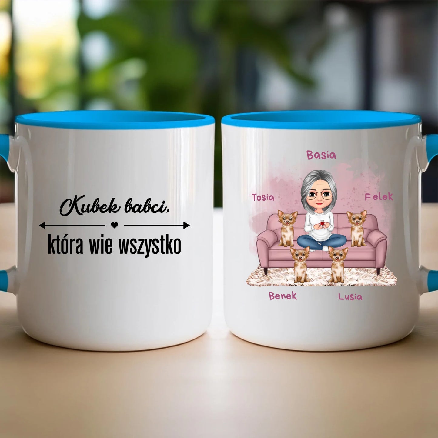 Kubek personalizowany dla babci - ze zwierzakami #240
