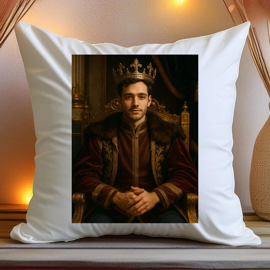 Poduszka - Królewski portret ze zdjęcia [generowany przez AI]