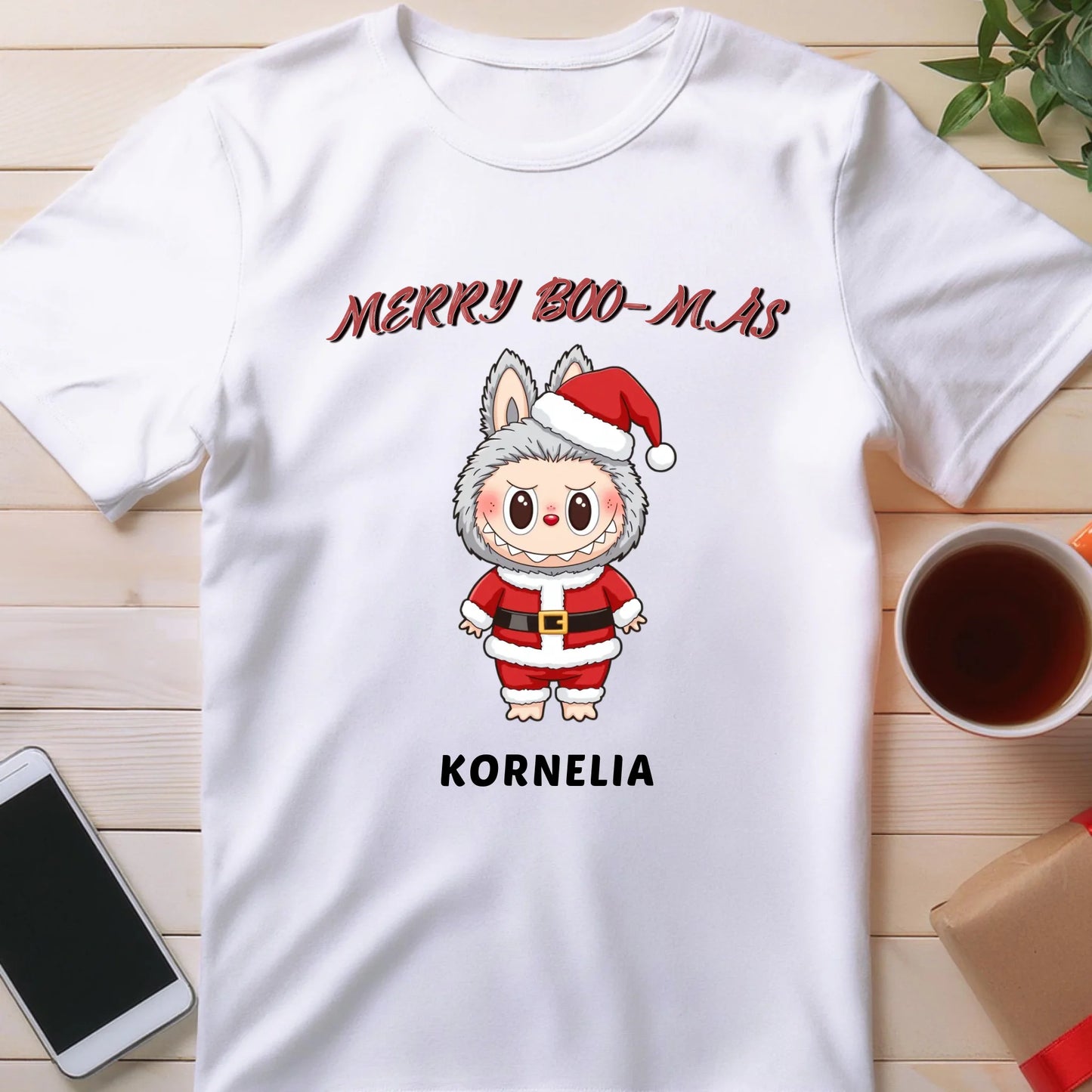 Personalizowana koszulka na święta - Uroczy Potworek #513