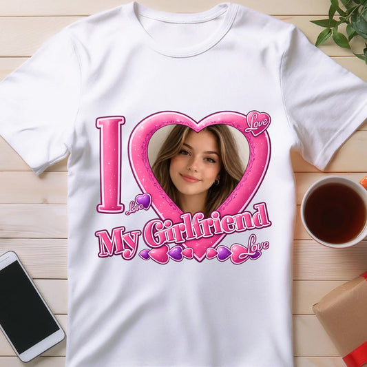 Koszulka z własnym zdjęciem - I Love My Girlfriend