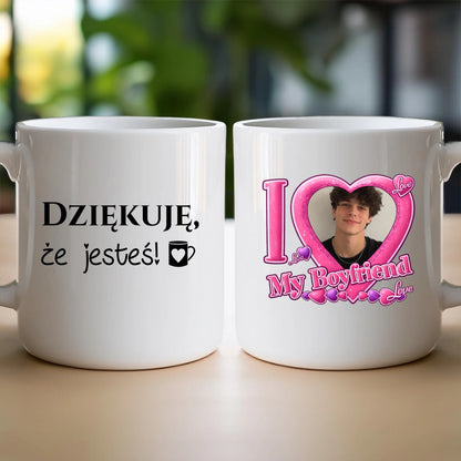 Kubek z własnym zdjęciem - I Love My Boyfriend