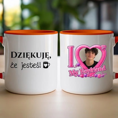 Kubek z własnym zdjęciem - I Love My Boyfriend