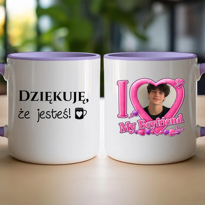 Kubek z własnym zdjęciem - I Love My Boyfriend