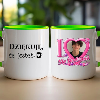 Kubek z własnym zdjęciem - I Love My Boyfriend