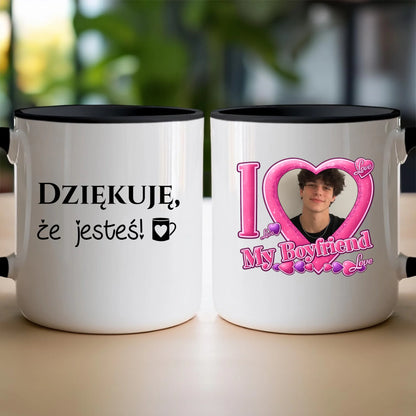 Kubek z własnym zdjęciem - I Love My Boyfriend