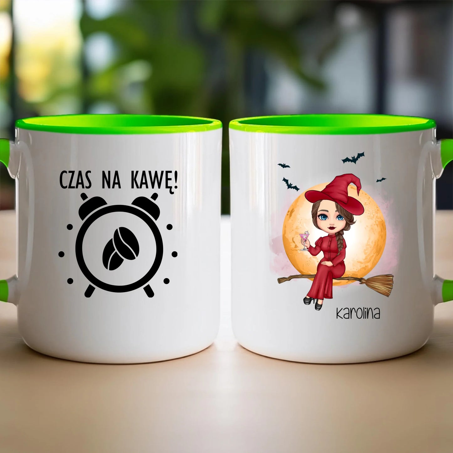 Kubek personalizowany Halloween dla kobiety # 516