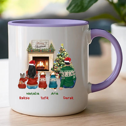 Kubek personalizowany świąteczny dla par - pieski #55