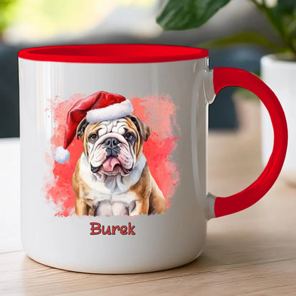Kubek personalizowany świąteczny z psem #46