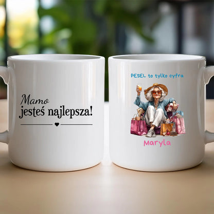 Kubek personalizowany dla starszej kobiety #405