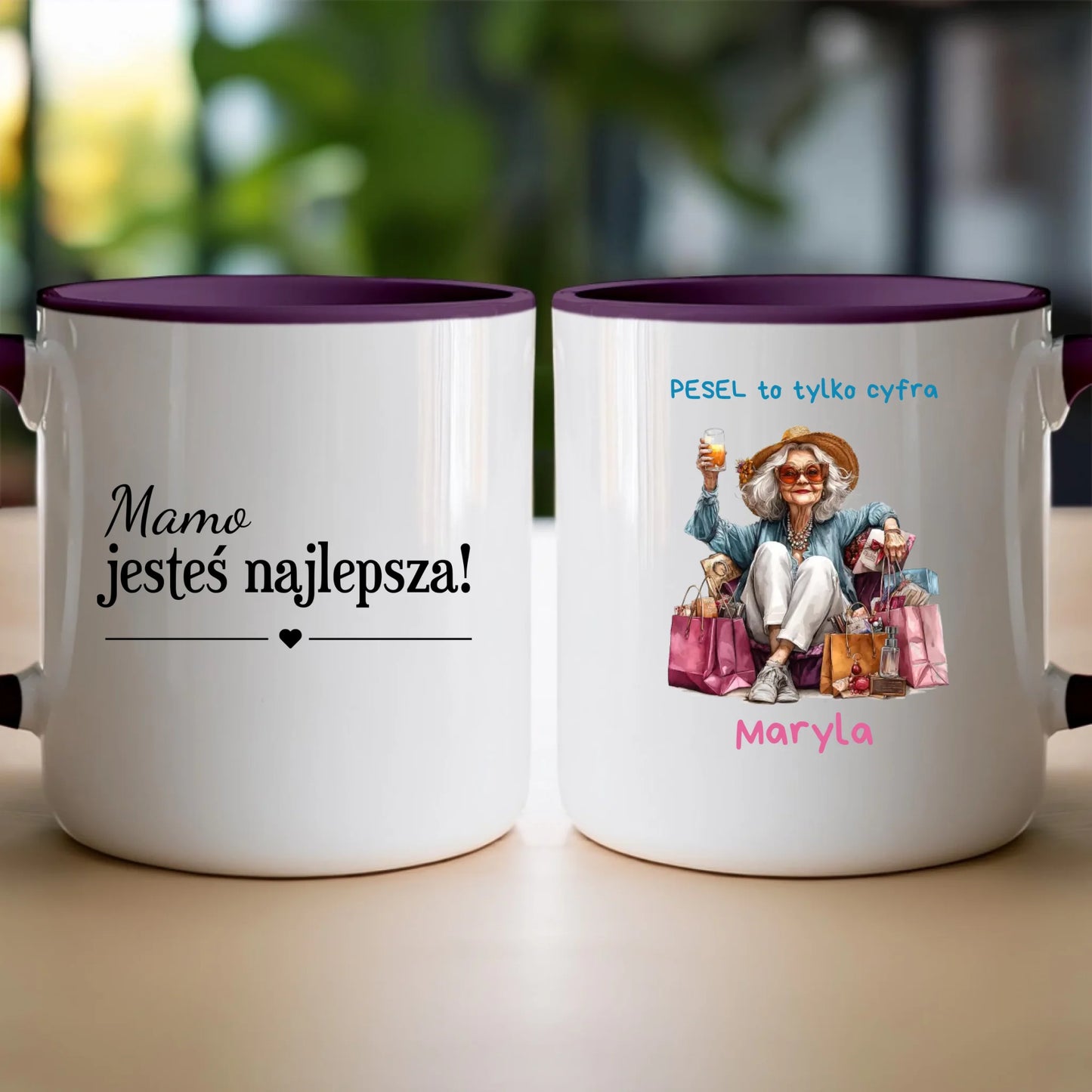 Kubek personalizowany dla starszej kobiety #405