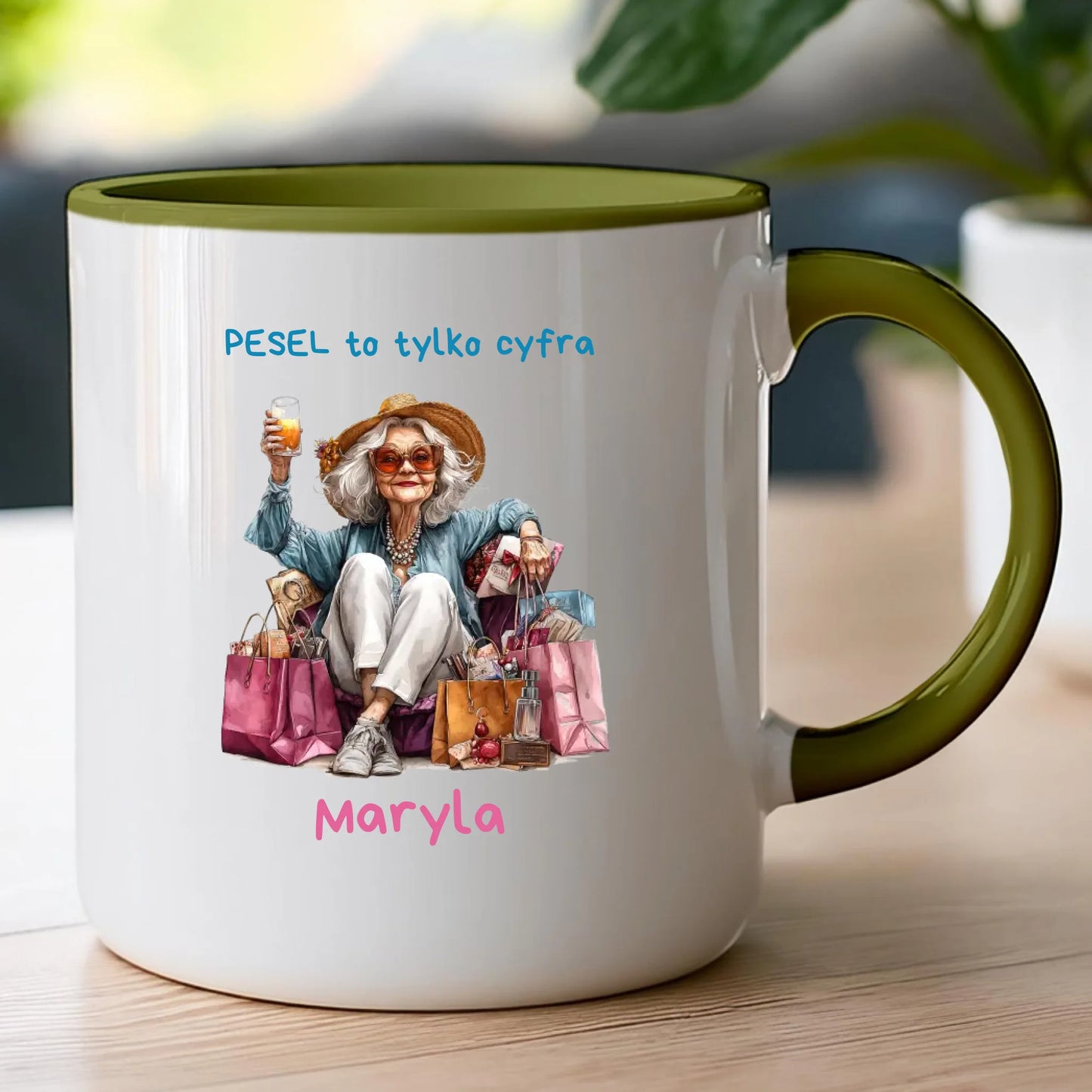 Kubek personalizowany dla starszej kobiety #405