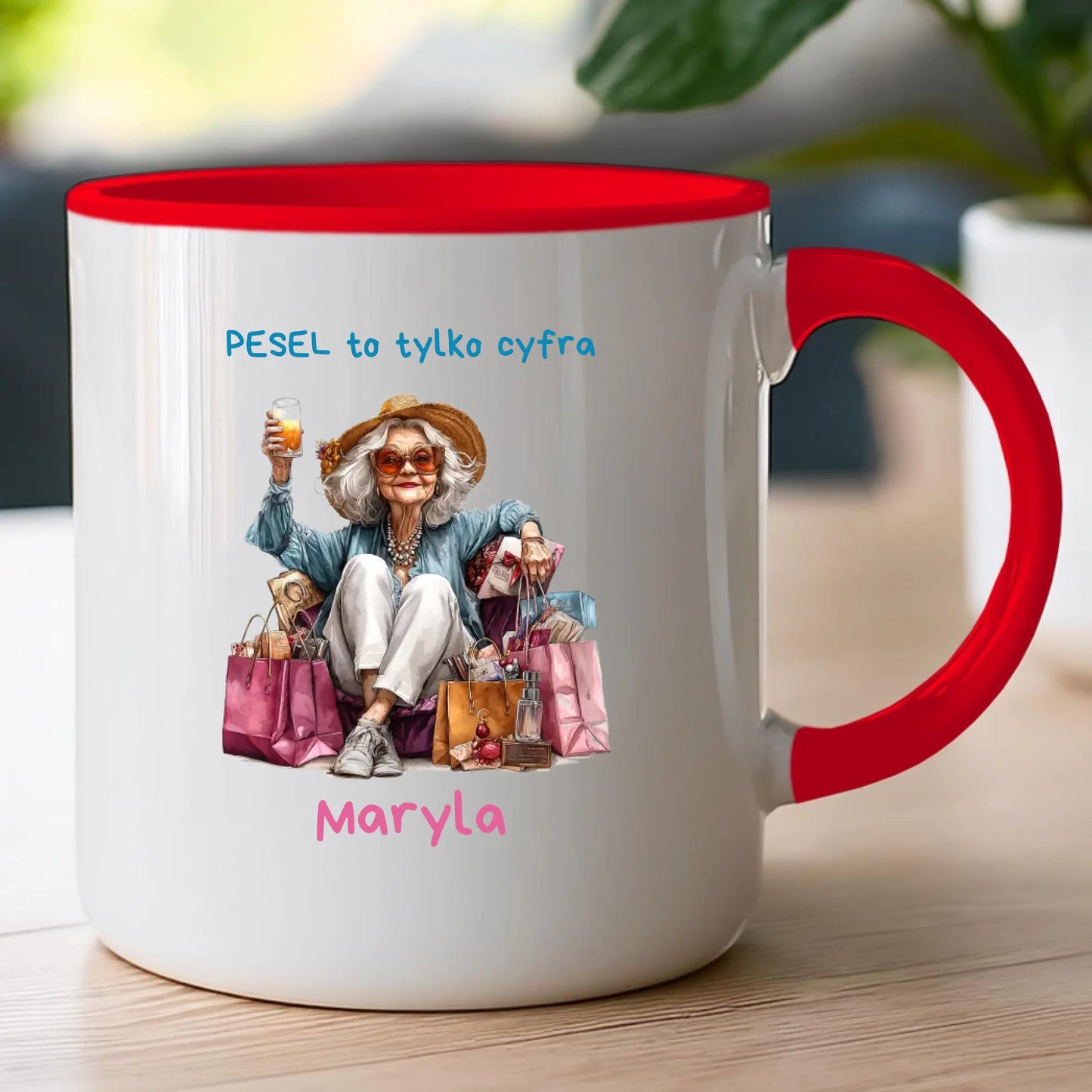 Kubek personalizowany dla starszej kobiety #405