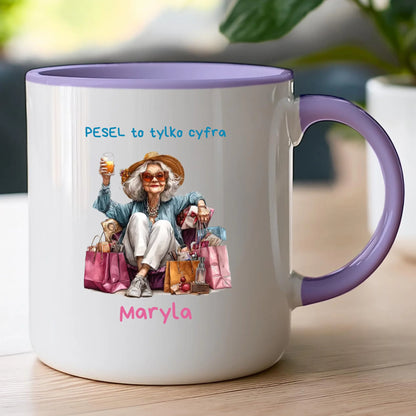 Kubek personalizowany dla starszej kobiety #405