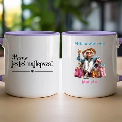 Kubek personalizowany dla starszej kobiety #405