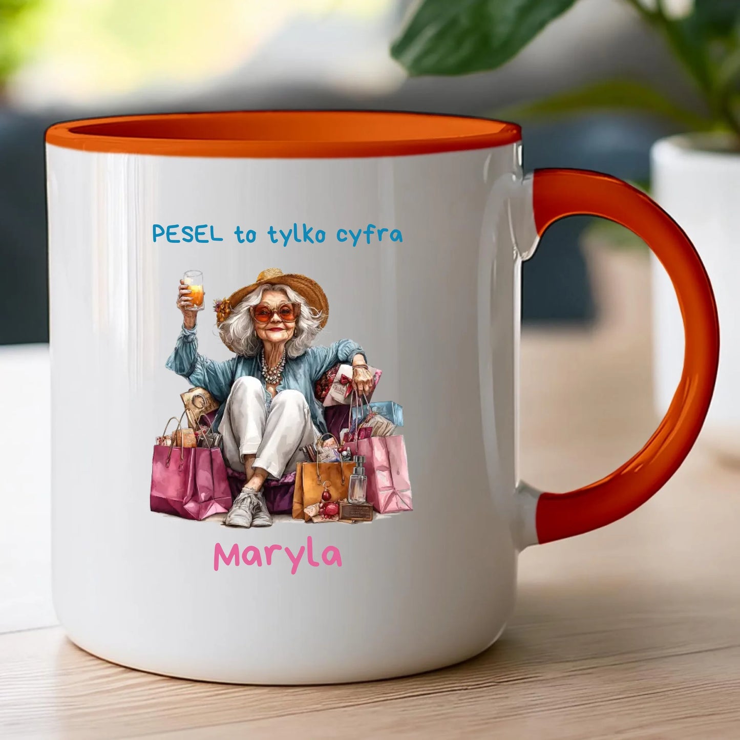 Kubek personalizowany dla starszej kobiety #405
