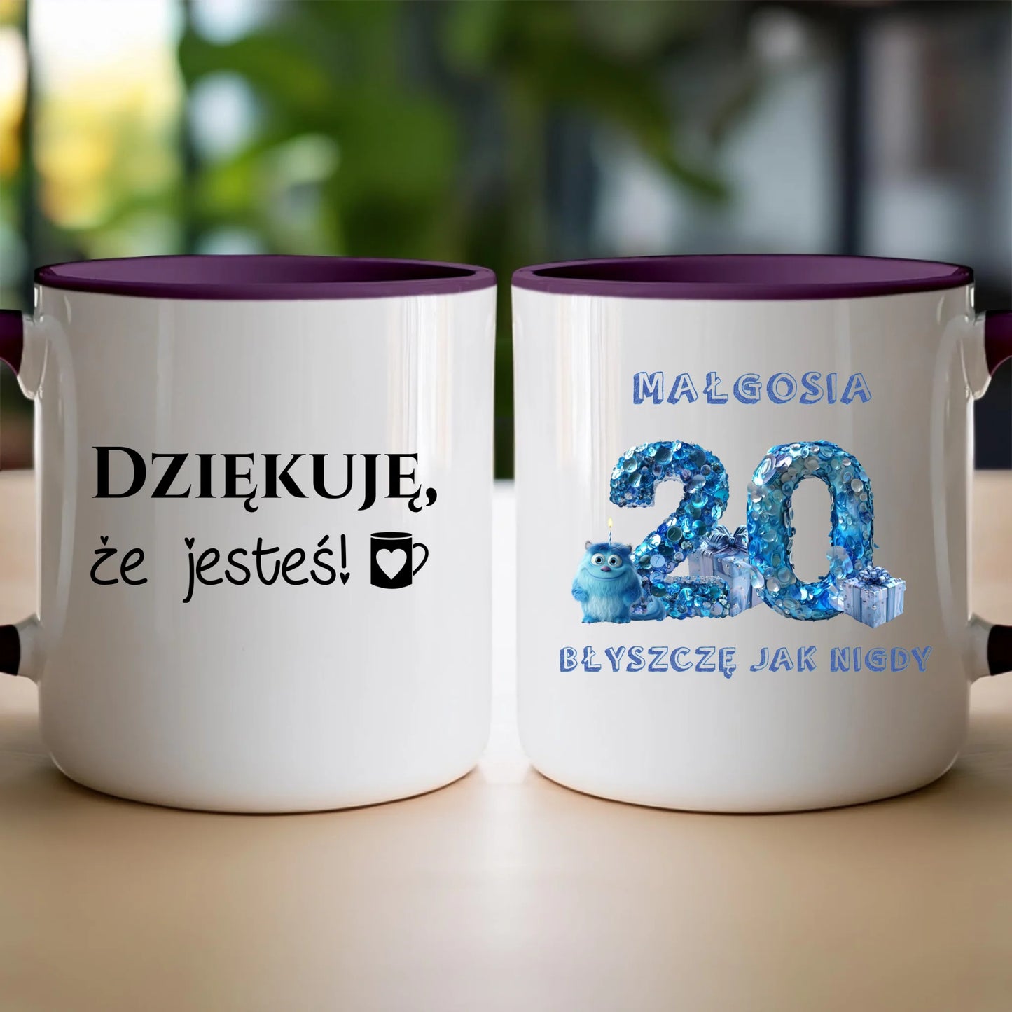 Kubek personalizowany na urodziny - niebieski motyw #5009
