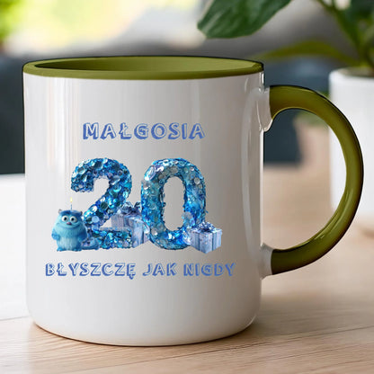 Kubek personalizowany na urodziny - niebieski motyw #5009