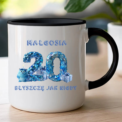 Kubek personalizowany na urodziny - niebieski motyw #5009