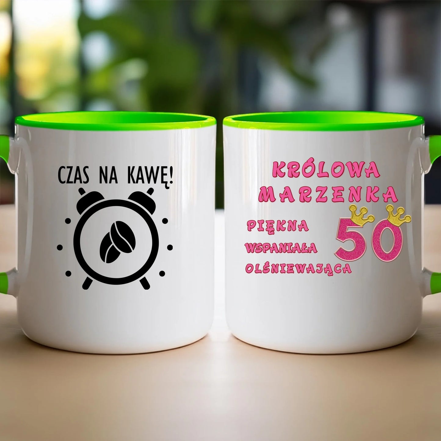 Kubek personalizowany na urodziny - różowy brokat #5008
