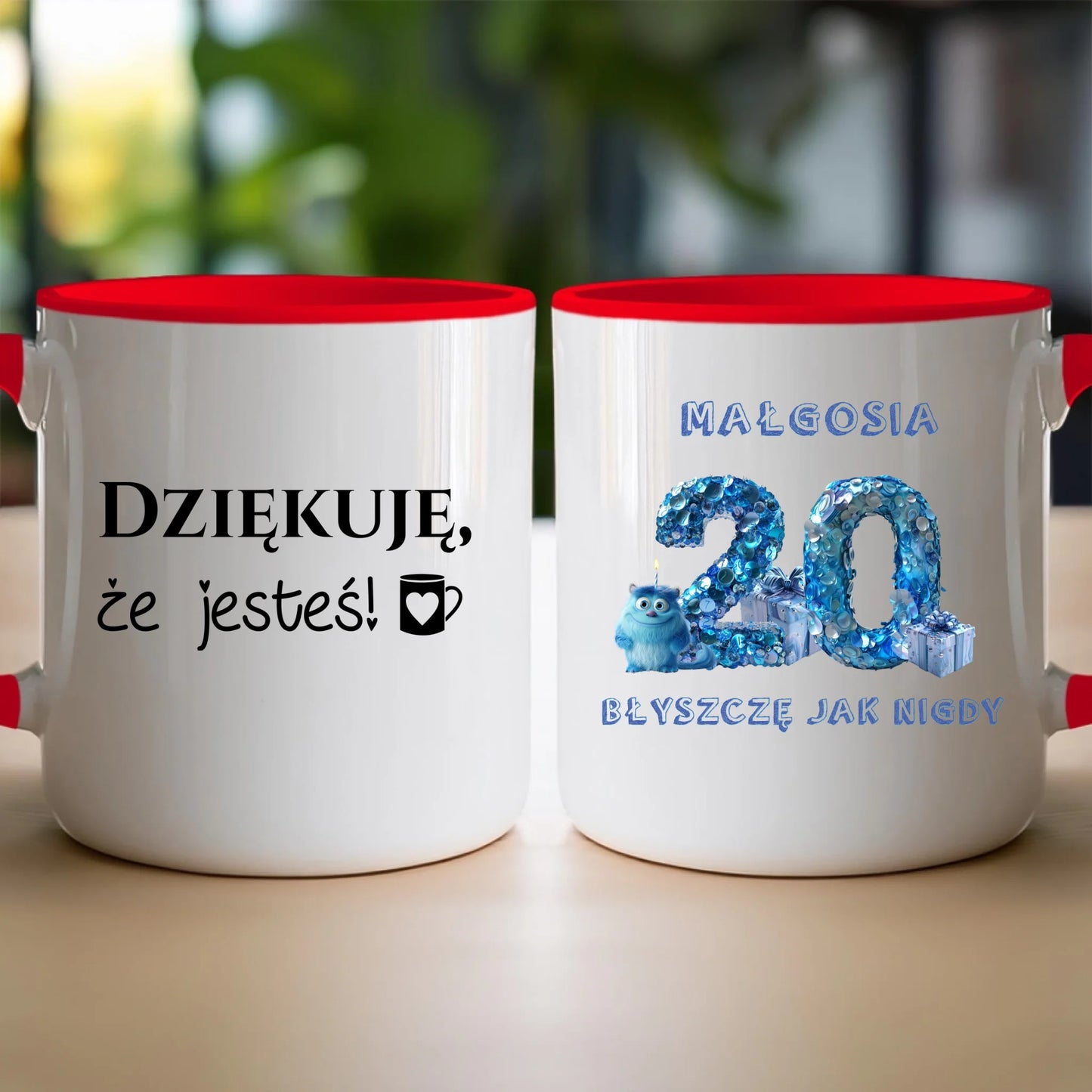 Kubek personalizowany na urodziny - niebieski motyw #5009