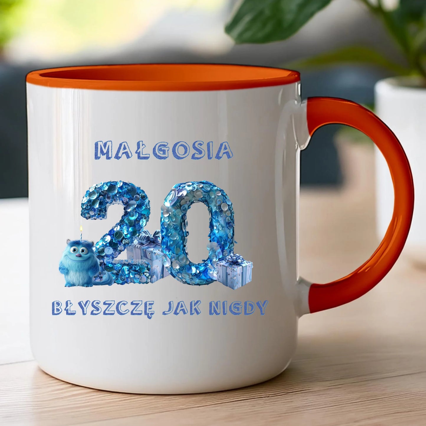 Kubek personalizowany na urodziny - niebieski motyw #5009