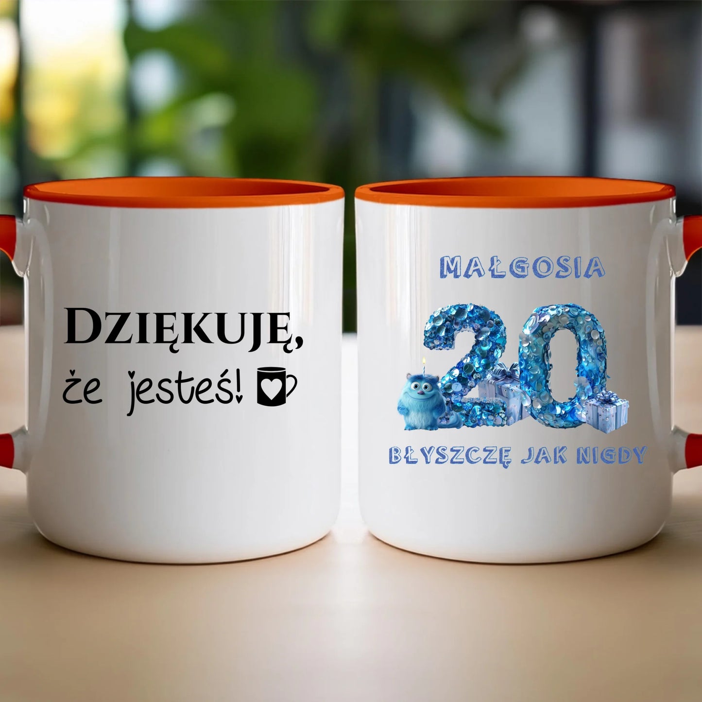 Kubek personalizowany na urodziny - niebieski motyw #5009