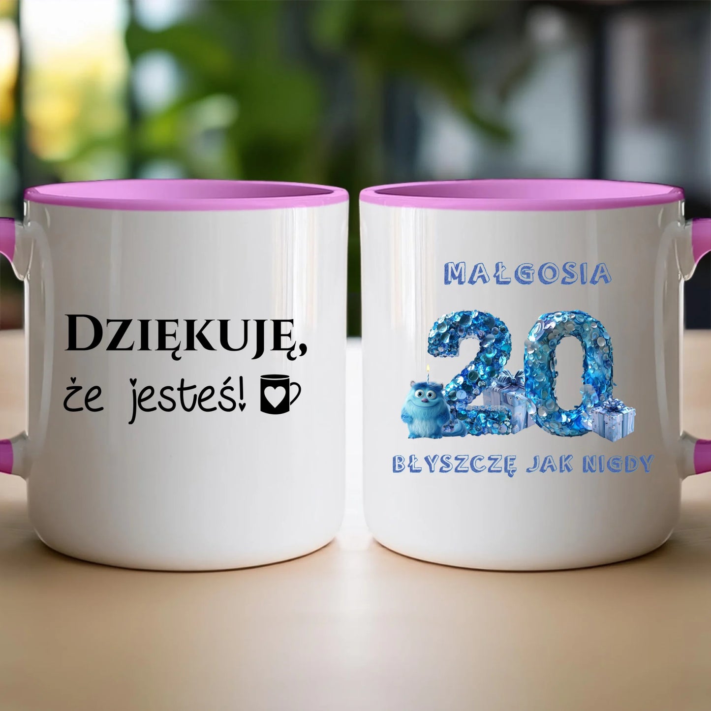 Kubek personalizowany na urodziny - niebieski motyw #5009