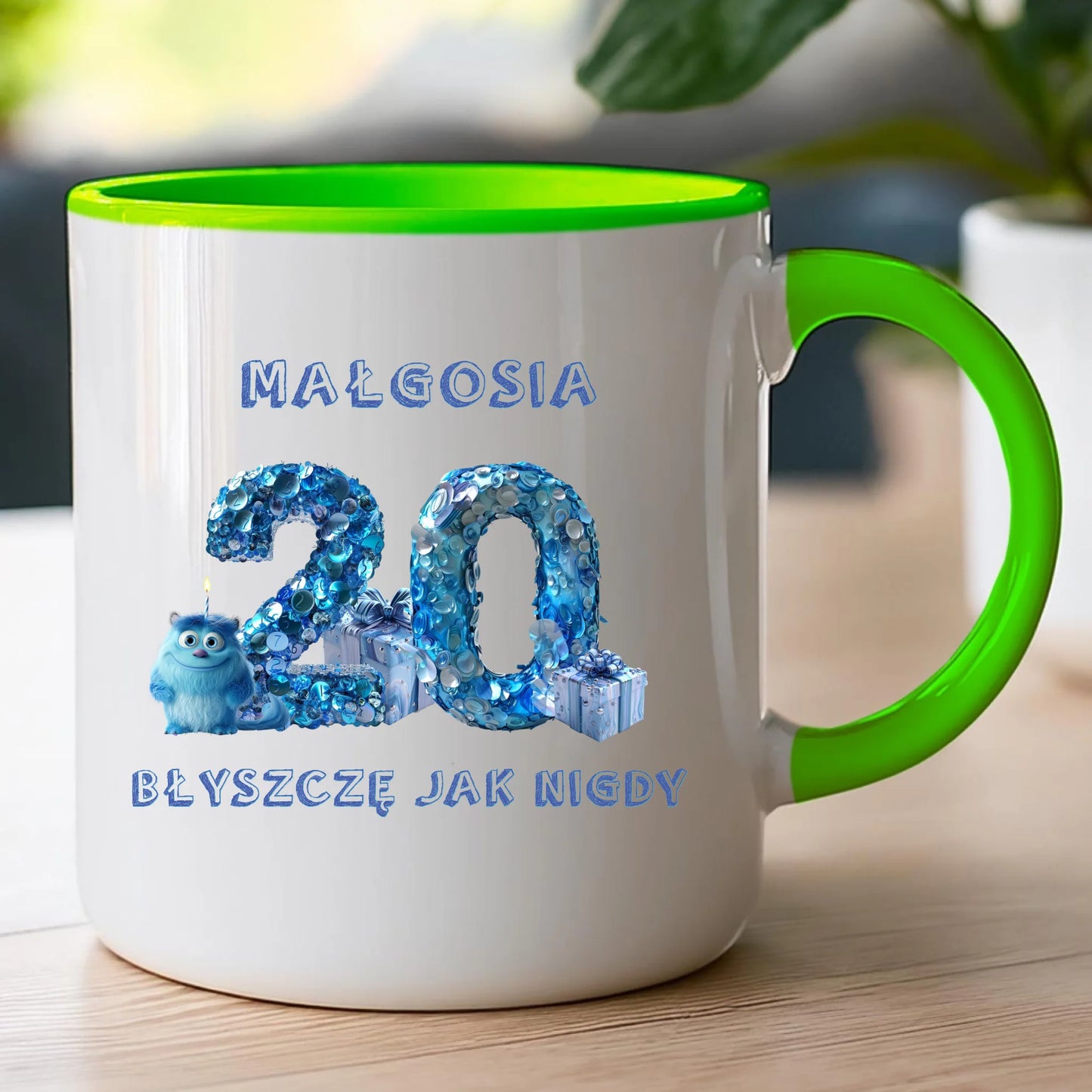 Kubek personalizowany na urodziny - niebieski motyw #5009