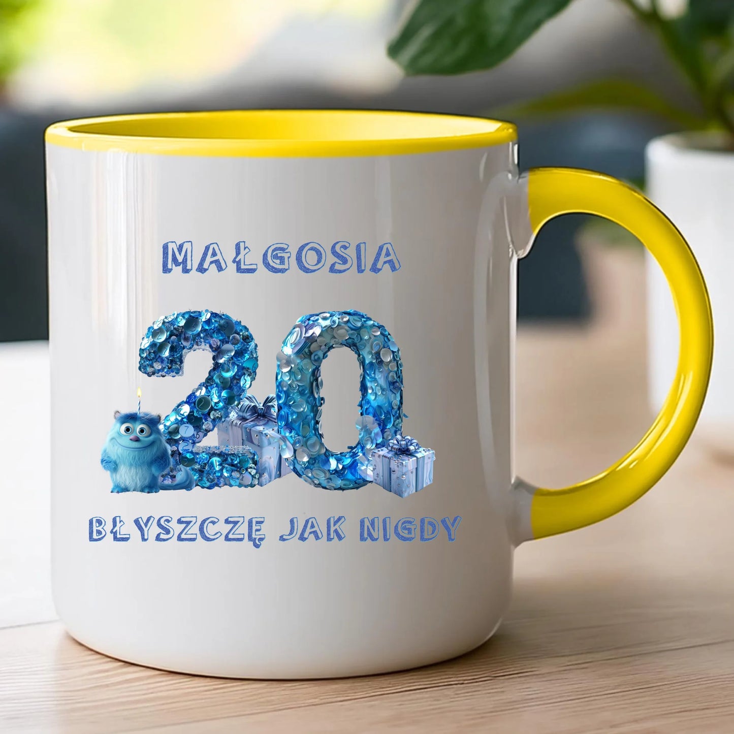 Kubek personalizowany na urodziny - niebieski motyw #5009