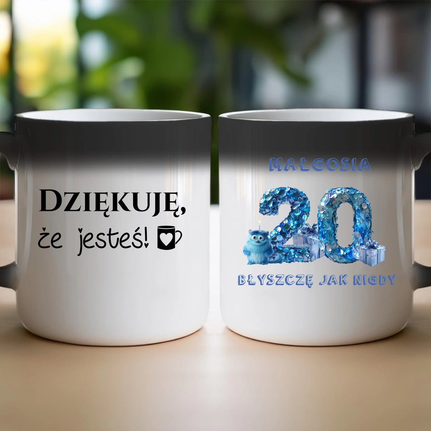 Kubek personalizowany na urodziny - niebieski motyw #5009