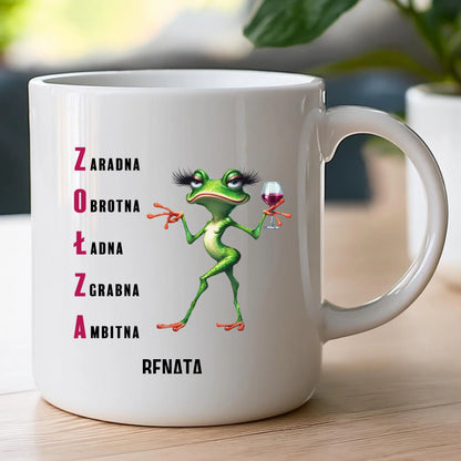 Kubek personalizowany na Dzień Kobiet - Żabunia #455