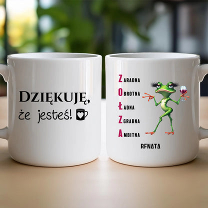 Kubek personalizowany na Dzień Kobiet - Żabunia #455