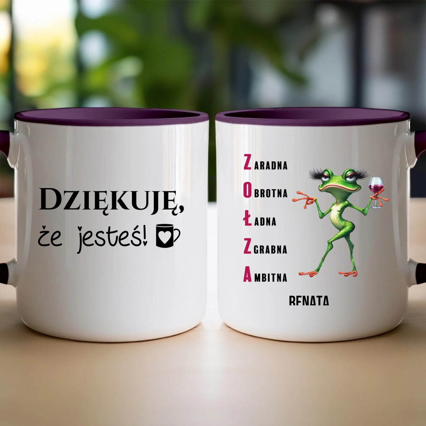 Kubek personalizowany na Dzień Kobiet - Żabunia #455