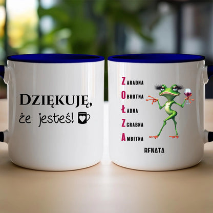Kubek personalizowany na Dzień Kobiet - Żabunia #455