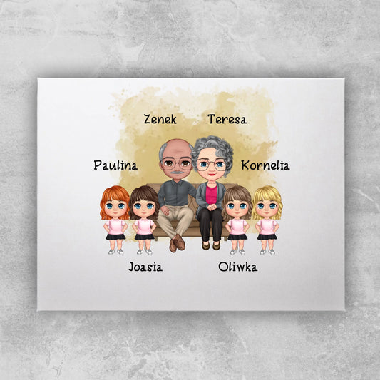 Obraz personalizowany dla babci i dziadka #607
