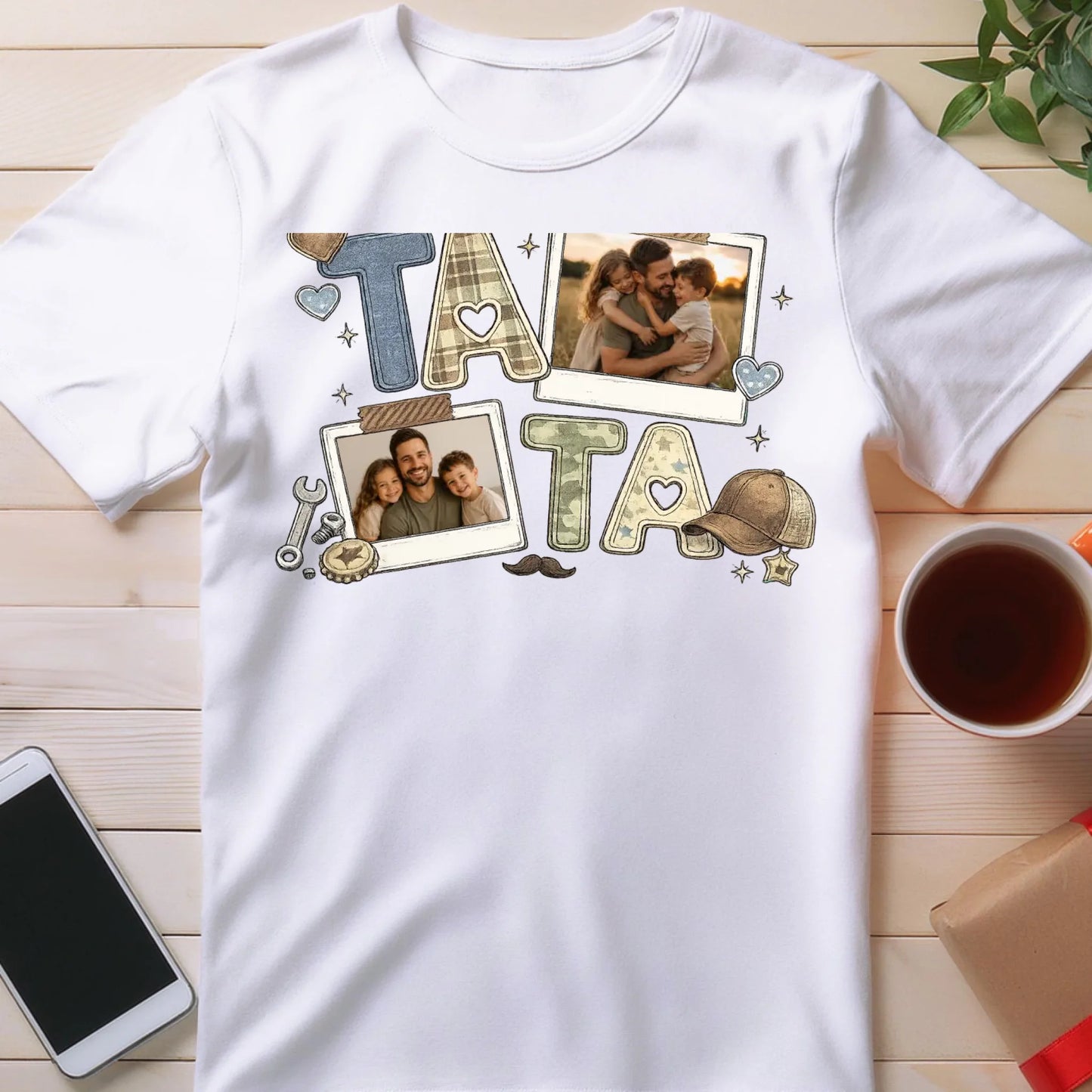 Koszulka personalizowana z własnym zdjęciem dla taty #369
