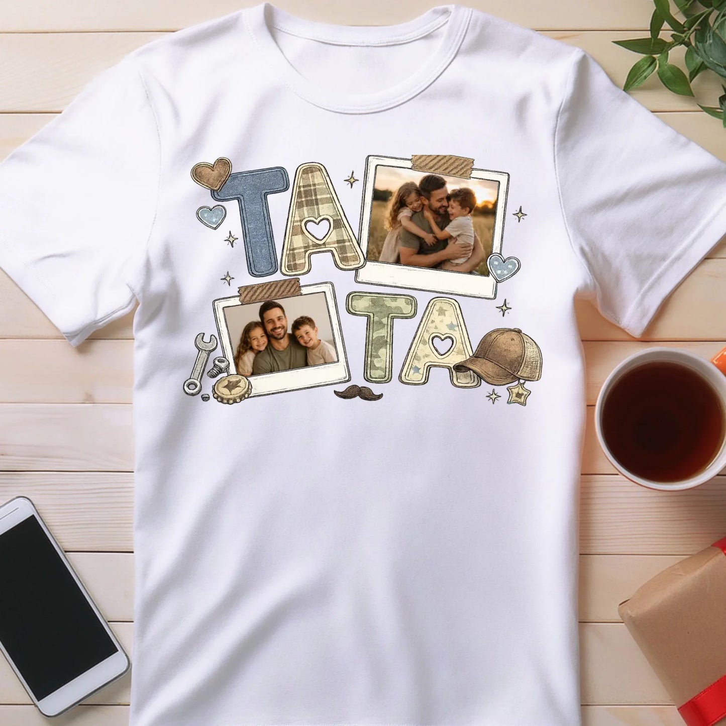 Koszulka personalizowana z własnym zdjęciem dla taty #369