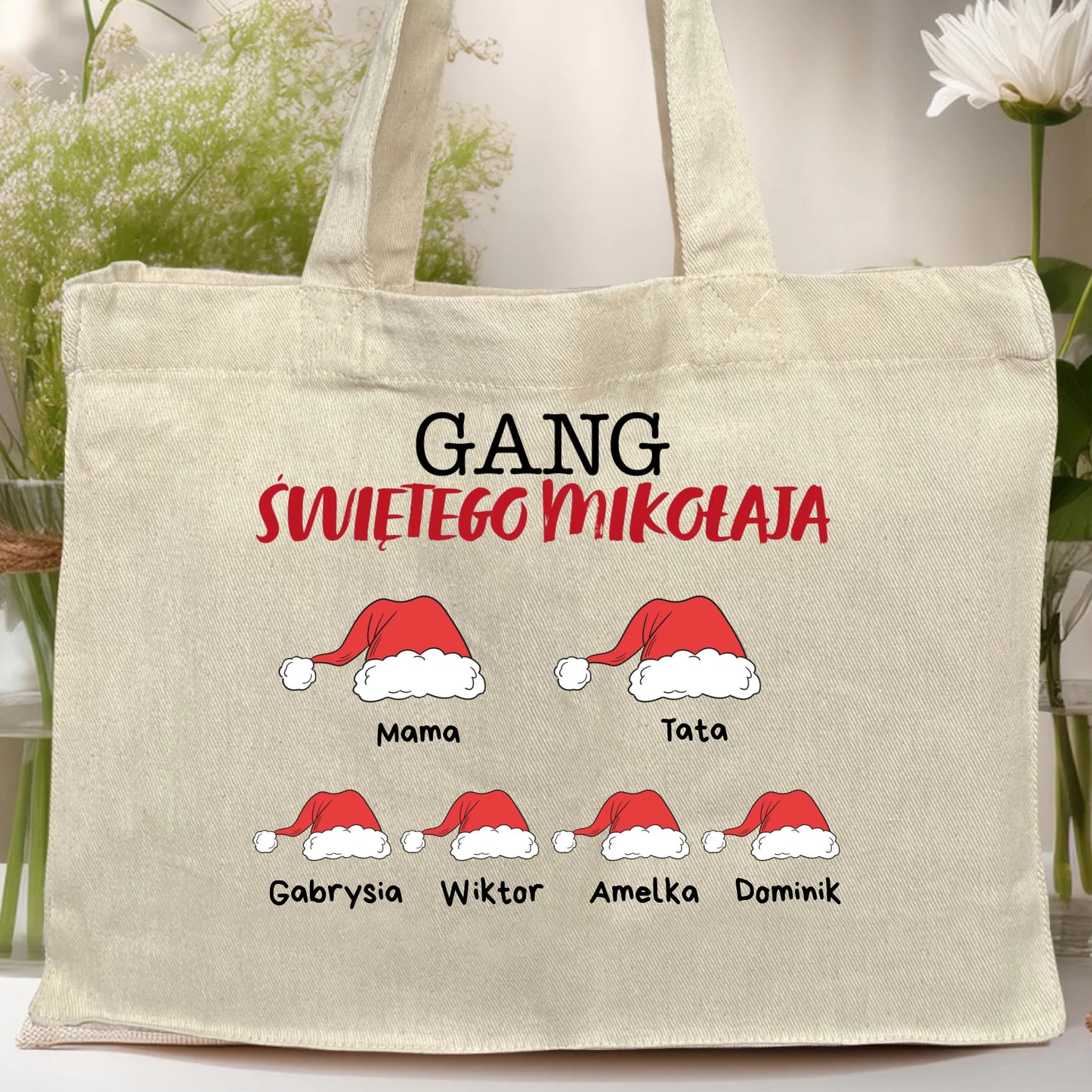 Torba personalizowana dla rodziny - świąteczna #806