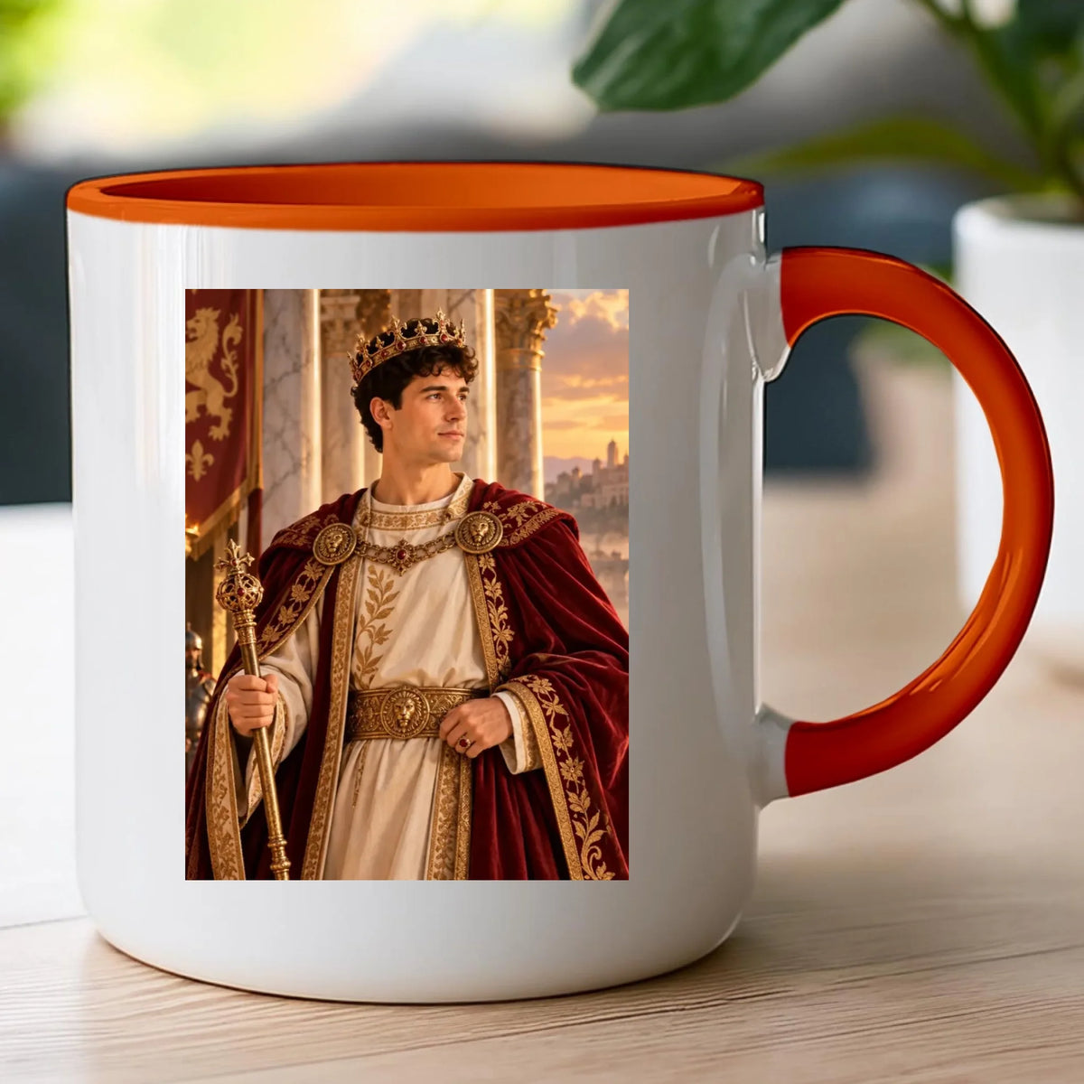 Kubek - Królewski portret ze zdjęcia [generowany przez AI]