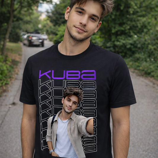 T-shirt z nadrukiem - zdjęcie z imieniem #9102b